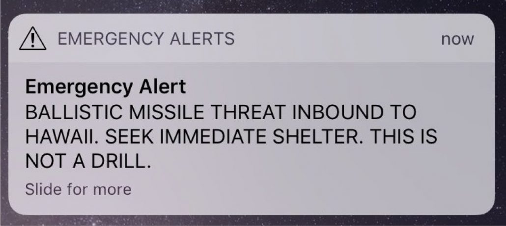 Hawaii Missile Alert