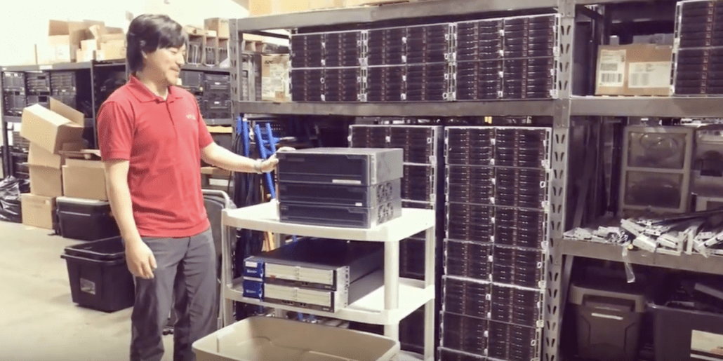 clean up server rack
