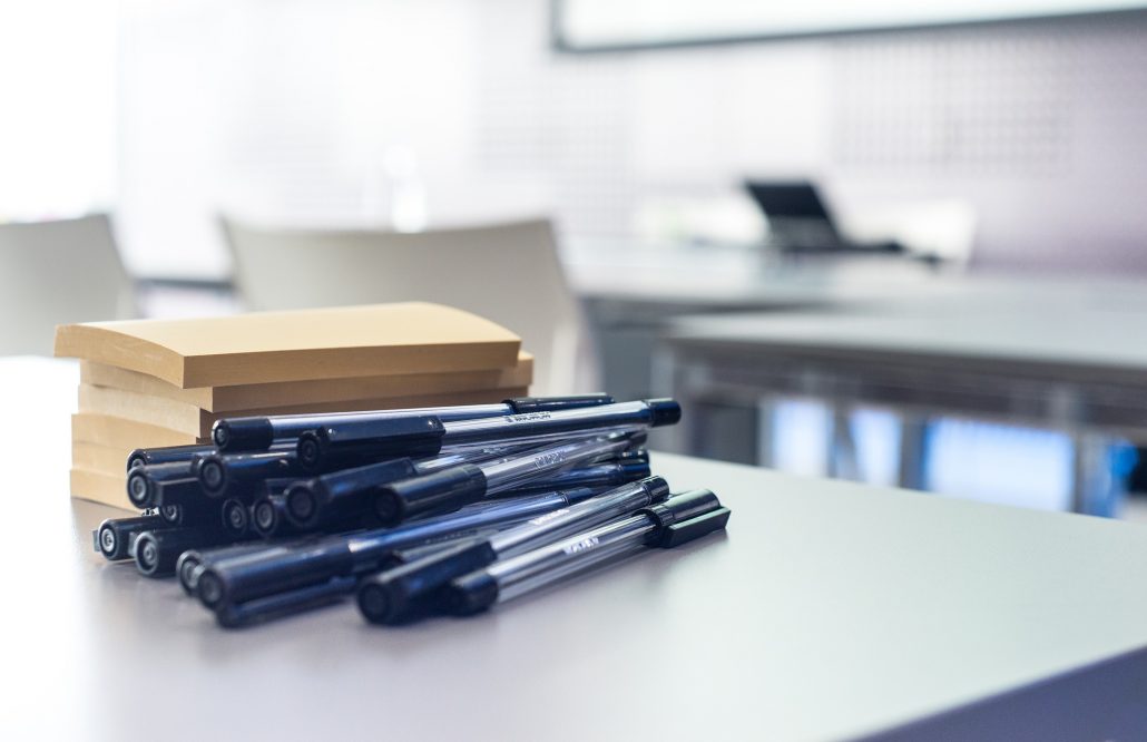 office supply desk organization